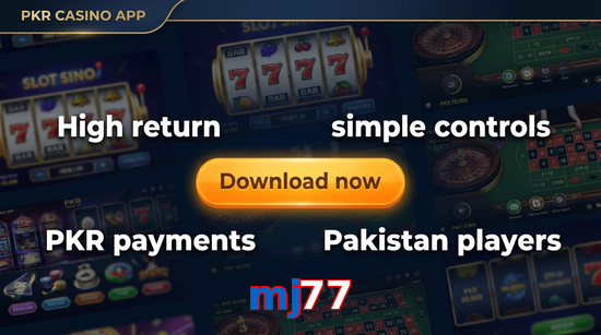 Main screen of Mj77 gamedownload page for PK players